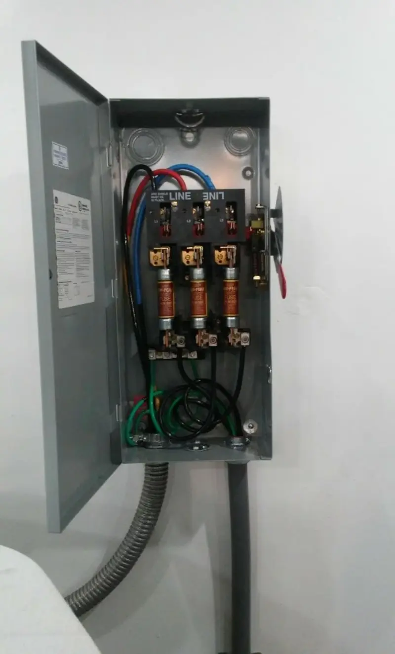 Three-phase disconnect switch installed for Electrical Wiring & Rewiring in Bloomfield